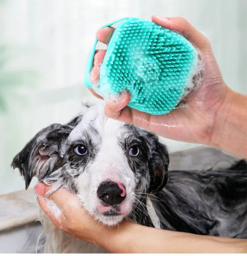 Cepillo de Baño para Perros de Silicona