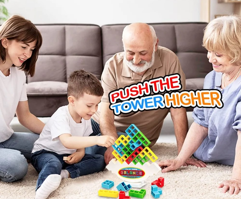 ¡Diversión garantizada con Tetris Tower Classic™! 🎉👨‍👩‍👧‍👦